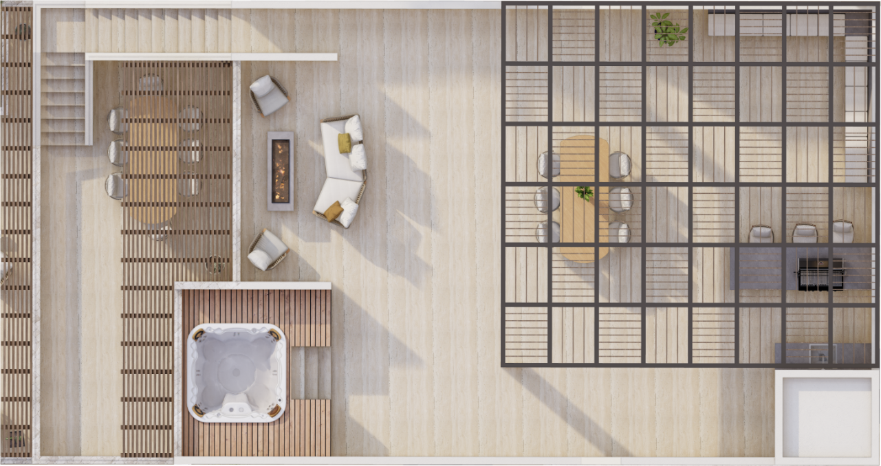Penthouse rooftop level